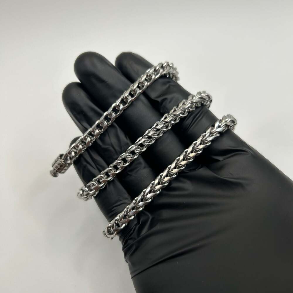 Stainless Steel 6mm Franco Link Necklace 20 Inch New Waterproof Hyperallergenic